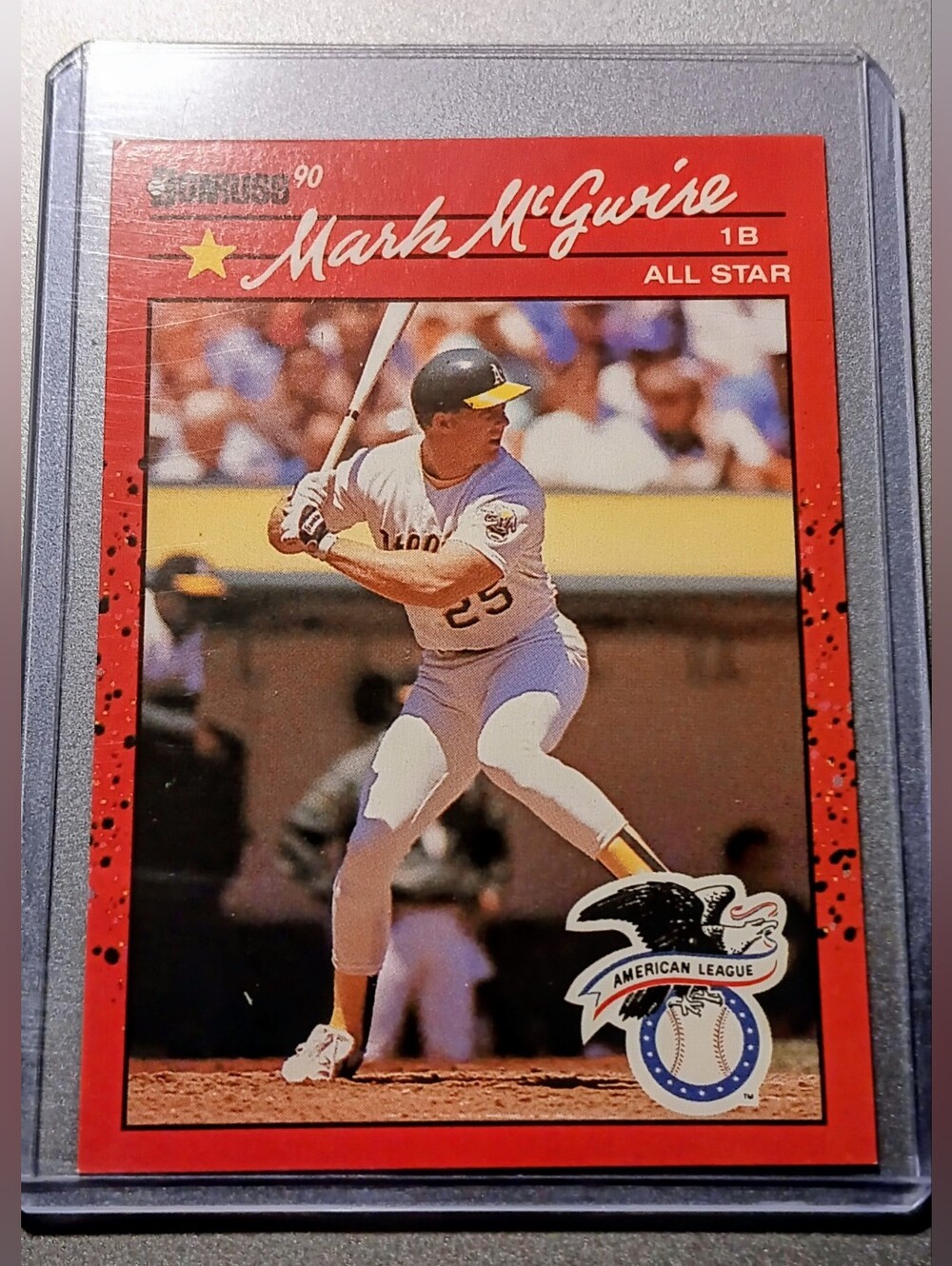1990 Donruss Mark McGwire All-Star #697 ERROR Card No Period after Inc - A's